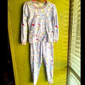 Pottery Barn Kids Penguin Multi-Color Pajama Set Snug-Fitted Size 4 Unisex